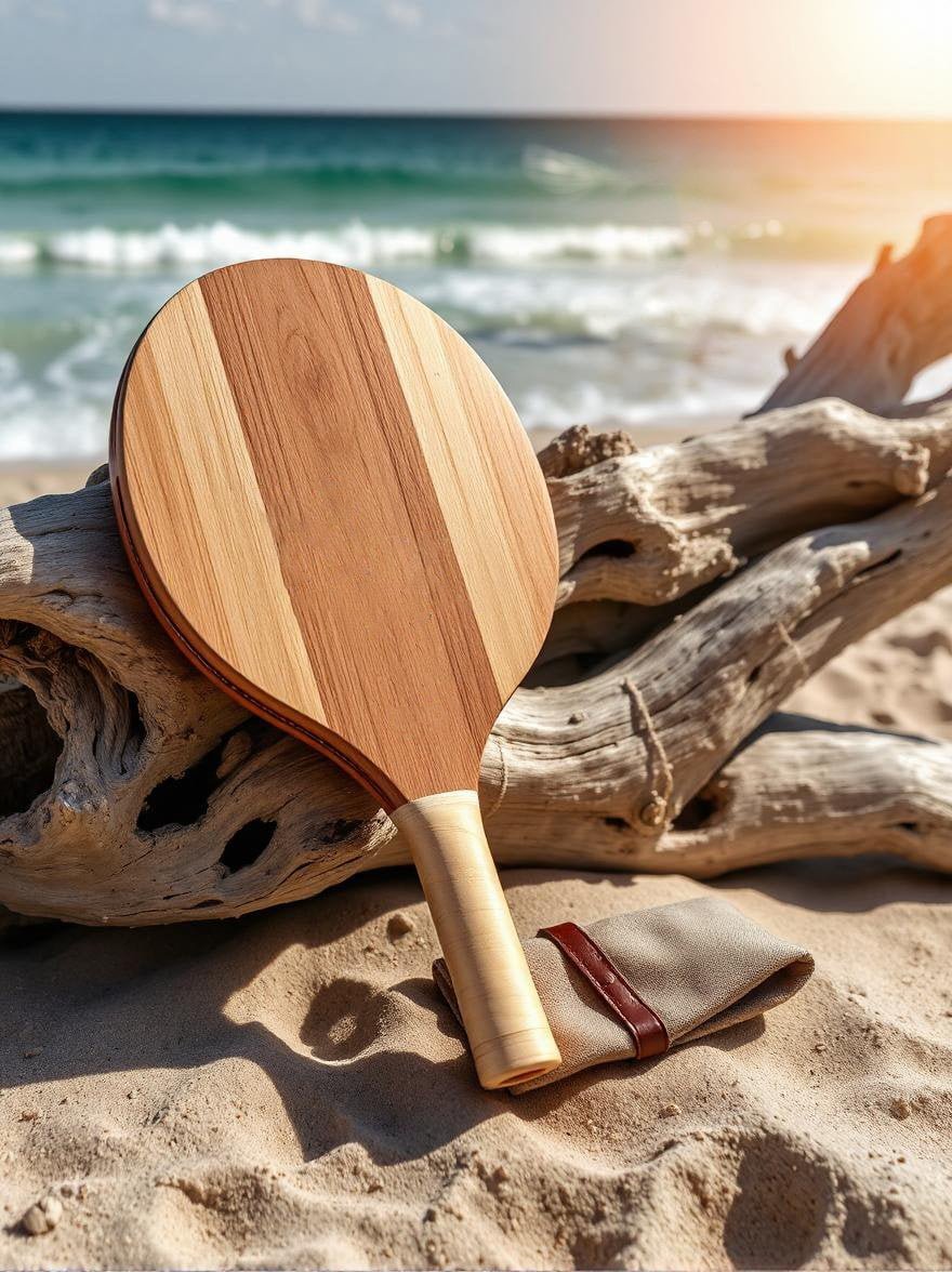 Wood Beach Racket Set