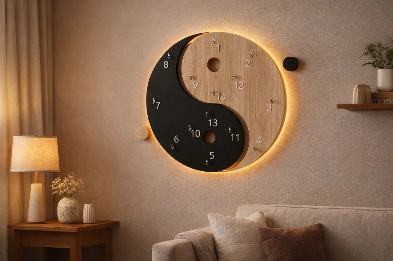 Wall-mounted hook and ring toss game