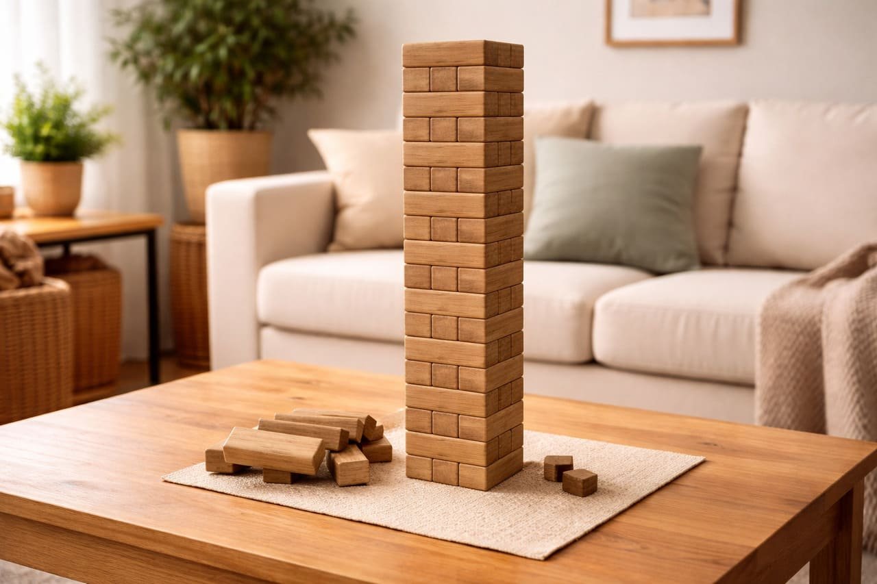 Classic Wooden Tumble Tower