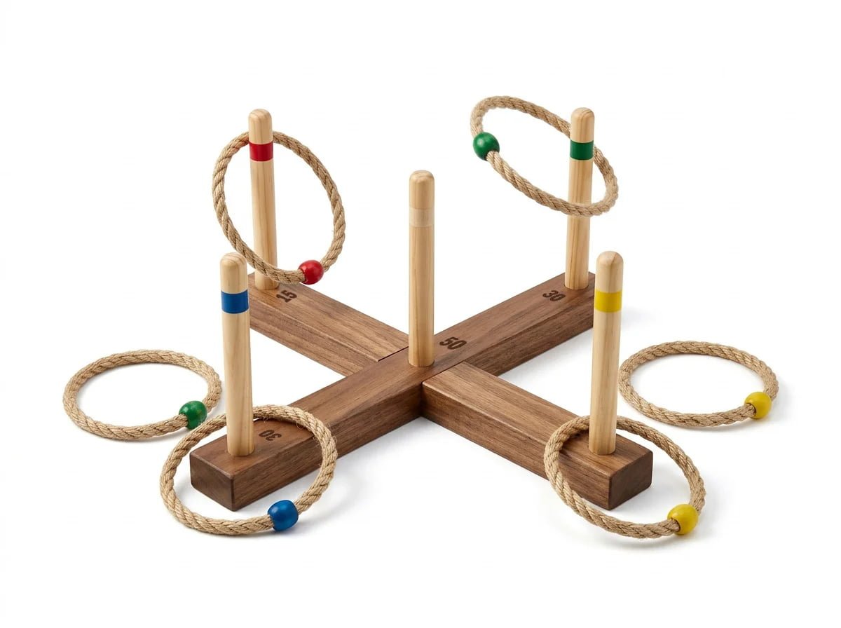 Classic Wooden Ring Toss Game