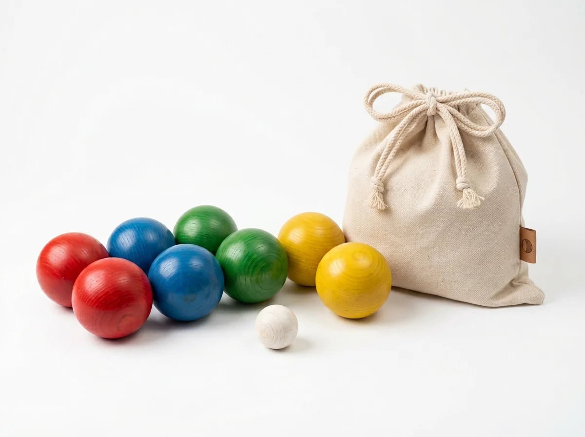 Solid Wood Bocce Set